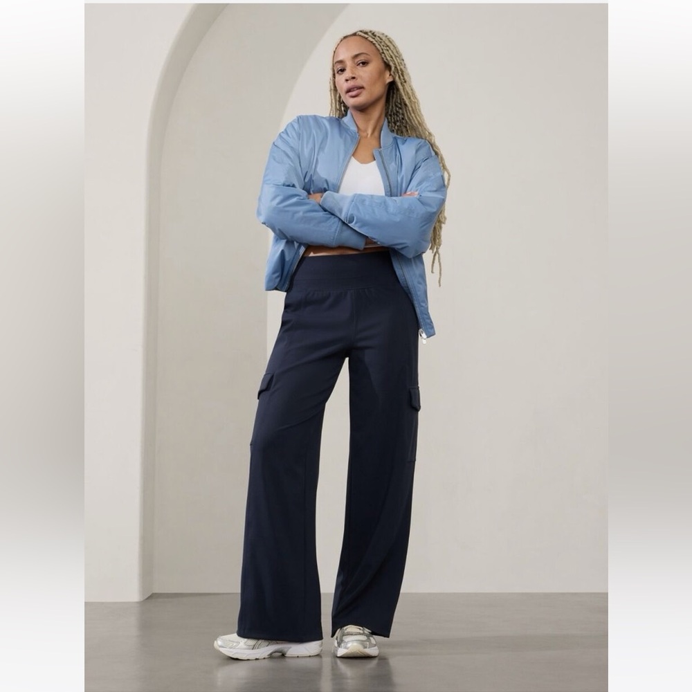 Athleta Navy Wide Leg Pants